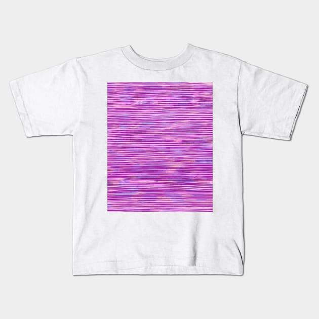 pink line pattern Kids T-Shirt by DreamyStar